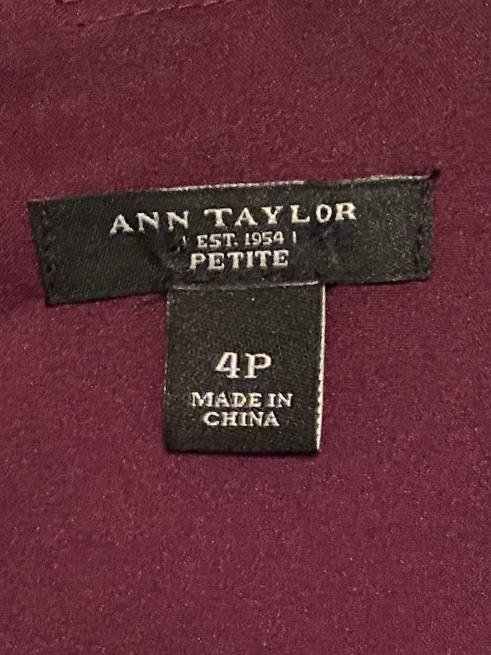 Ann Taylor Petite Dress in Deep Plum Size 4P - Picture 4 of 9